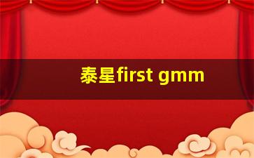 泰星first gmm